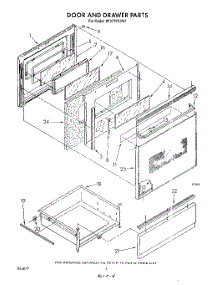 04 - Door And Drawer parts for Whirlpool Range RF377PXVW1 from AppliancePartsPros.com