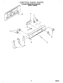 02 - Control Panel parts for Whirlpool Range RF361BXDW0 from AppliancePartsPros.com
