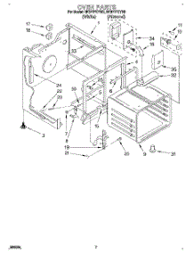 05 - Oven parts for Whirlpool Range RF377PXYW2 from AppliancePartsPros.com