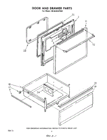 05 - Door And Drawer parts for Whirlpool Range RF3620XPW0 from AppliancePartsPros.com