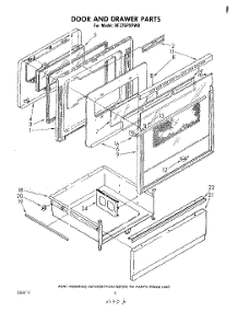 04 - Door And Drawer parts for Whirlpool Range RF375PXPW0 from AppliancePartsPros.com