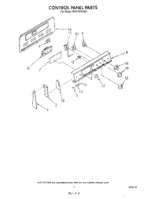 03 - Control Panel parts for Whirlpool Range RF375PXVW1 from AppliancePartsPros.com