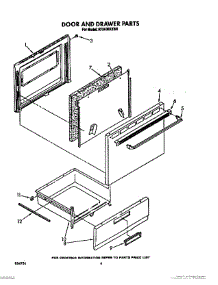 04 - Door And Drawer parts for Whirlpool Range RF3600XXW0 from AppliancePartsPros.com