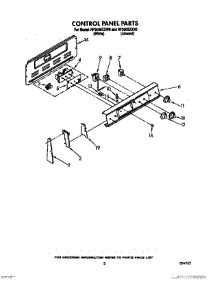 03 - Control Panel parts for Whirlpool Range RF360BXXN0 from AppliancePartsPros.com