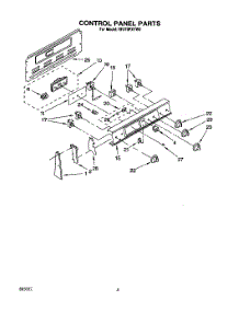 03 - Control Panel parts for Whirlpool Range RF370PXYW0 from AppliancePartsPros.com
