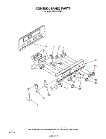 03 - Control Panel parts for Whirlpool Range RF375PXPW1 from AppliancePartsPros.com