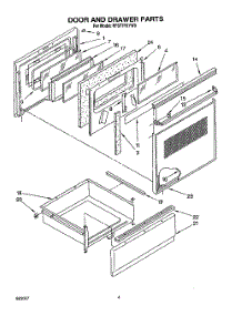 04 - Door And Drawer parts for Whirlpool Range RF377PXYW0 from AppliancePartsPros.com