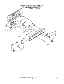 03 - Control Panel parts for Whirlpool Range RF360BXXW3 from AppliancePartsPros.com