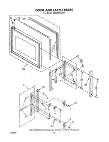 10 - Door And Latch parts for Whirlpool Range RM988PXLW9 from AppliancePartsPros.com