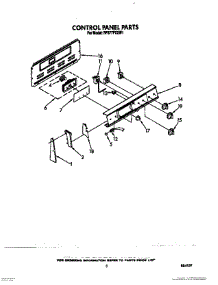 03 - Control Panel parts for Whirlpool Range RF377PXXW1 from AppliancePartsPros.com