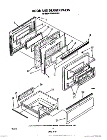 03 - Door And Drawer parts for Whirlpool Range RF3850XVW0 from AppliancePartsPros.com