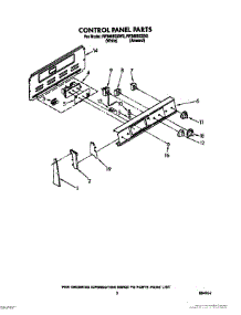 03 - Control Panel parts for Whirlpool Range RF360BXXN2 from AppliancePartsPros.com
