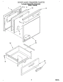 04 - Door And Drawer parts for Whirlpool Range RF361BXDN0 from AppliancePartsPros.com