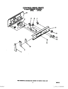 03 - Control Panel parts for Whirlpool Range RF360BXXW1 from AppliancePartsPros.com