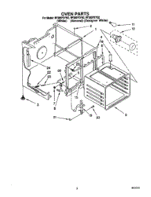02 - Oven parts for Whirlpool Range RF385PXYW2 from AppliancePartsPros.com