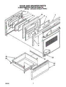 04 - Door And Drawer parts for Whirlpool Range RF385PXYW2 from AppliancePartsPros.com