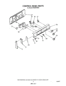 03 - Control Panel parts for Whirlpool Range RF385PCWW2 from AppliancePartsPros.com