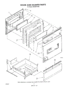 03 - Door And Drawer parts for Whirlpool Range RF385PCVW0 from AppliancePartsPros.com