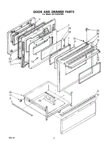 06 - Door And Drawer parts for Whirlpool Range RF3750XPW0 from AppliancePartsPros.com