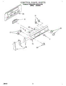 02 - Control Panel parts for Whirlpool Range RF370PXDW0 from AppliancePartsPros.com
