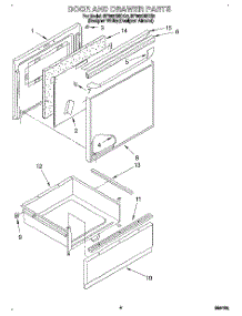 04 - Door And Drawer parts for Whirlpool Range RF362BBDQ0 from AppliancePartsPros.com