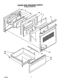 04 - Door And Drawer parts for Whirlpool Range RF375PCYW0 from AppliancePartsPros.com