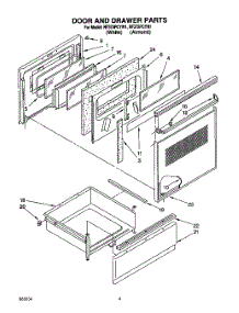03 - Door And Drawer parts for Whirlpool Range RF375PCYW1 from AppliancePartsPros.com