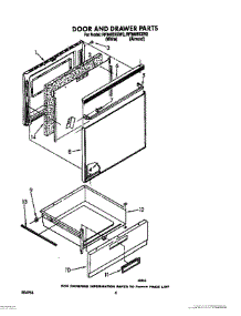 05 - Door And Drawer parts for Whirlpool Range RF360BXXW2 from AppliancePartsPros.com