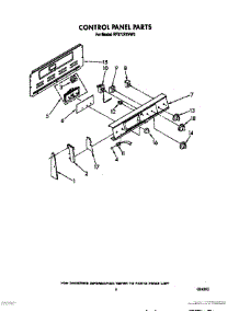 03 - Control Panel parts for Whirlpool Range RF377PXVW0 from AppliancePartsPros.com