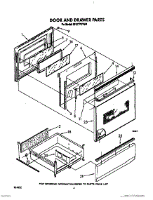 04 - Door And Drawer parts for Whirlpool Range RF377PXVW0 from AppliancePartsPros.com