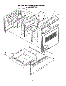 04 - Door And Drawer parts for Whirlpool Range RF375PXYW0 from AppliancePartsPros.com