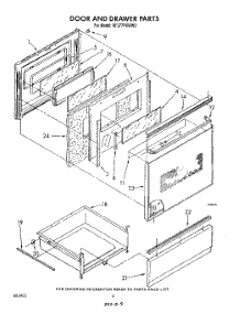 04 - Door And Drawer parts for Whirlpool Range RF377PXWW2 from AppliancePartsPros.com