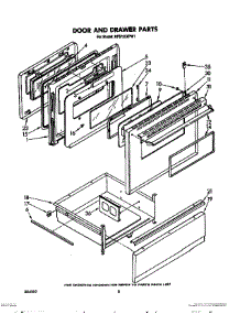 06 - Door And Drawer parts for Whirlpool Range RF3750XPW1 from AppliancePartsPros.com