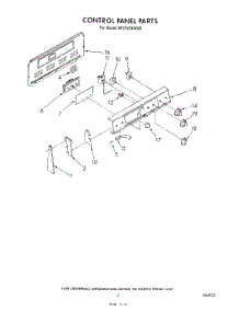 03 - Control Panel parts for Whirlpool Range RF375PXWW0 from AppliancePartsPros.com