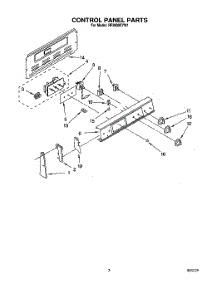 02 - Control Panel parts for Whirlpool Range RF3600XYW1 from AppliancePartsPros.com