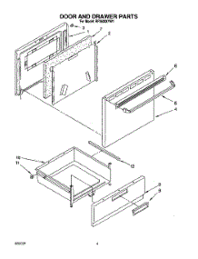 03 - Door And Drawer parts for Whirlpool Range RF3600XYW1 from AppliancePartsPros.com
