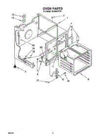 05 - Oven parts for Whirlpool Range RF3600XYW1 from AppliancePartsPros.com