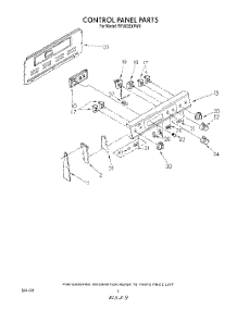 03 - Control Panel parts for Whirlpool Range RF360BXPW0 from AppliancePartsPros.com