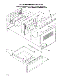 03 - Door And Drawer parts for Whirlpool Range RF374PXDW0 from AppliancePartsPros.com