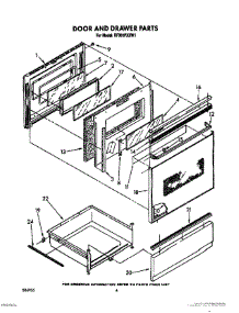 05 - Door And Drawer parts for Whirlpool Range RF361PXXW1 from AppliancePartsPros.com