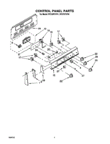 02 - Control Panel parts for Whirlpool Range RF370PXYW1 from AppliancePartsPros.com