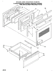 03 - Door And Drawer parts for Whirlpool Range RF375PXDW0 from AppliancePartsPros.com