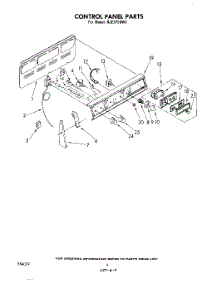 03 - Control Panel parts for Whirlpool Range RJE3750W2 from AppliancePartsPros.com