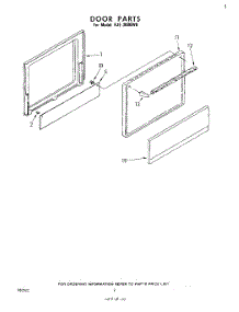 02 - Door parts for Whirlpool Range RJE3000W0 from AppliancePartsPros.com