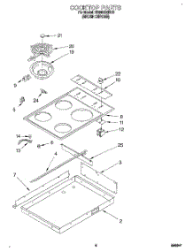 04 - Cooktop parts for Whirlpool Range RS660BXBH0 from AppliancePartsPros.com
