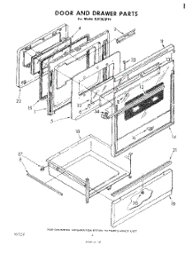 04 - Door And Drawer parts for Whirlpool Range RJE363PP1 from AppliancePartsPros.com