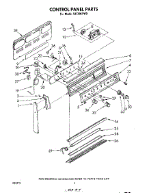 04 - Control Panel parts for Whirlpool Range RJE395PW0 from AppliancePartsPros.com