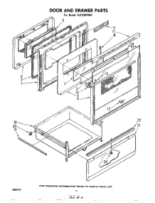 05 - Door And Drawer parts for Whirlpool Range RJE395PW0 from AppliancePartsPros.com