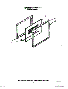 03 - Oven Door parts for Whirlpool Range RS600BXV2 from AppliancePartsPros.com