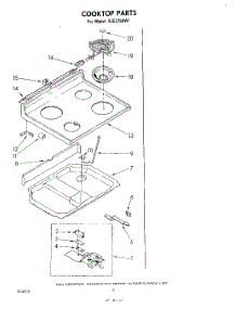 06 - Cooktop parts for Whirlpool Range RJE3750W1 from AppliancePartsPros.com